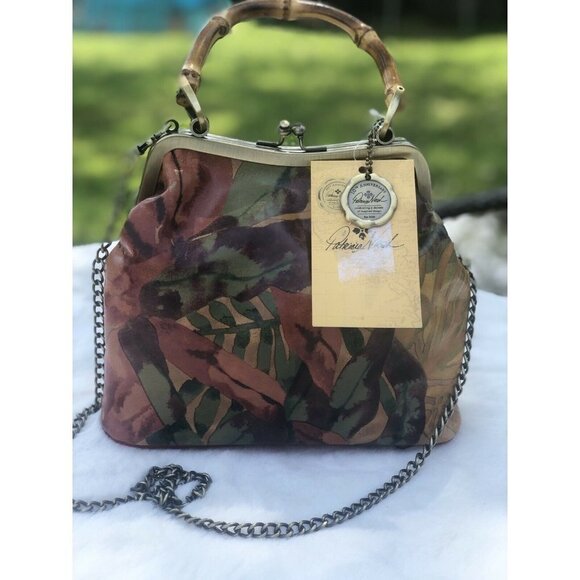 Patricia Nash Laureana Frame Leather Satchel With - Picture 1 of 5
